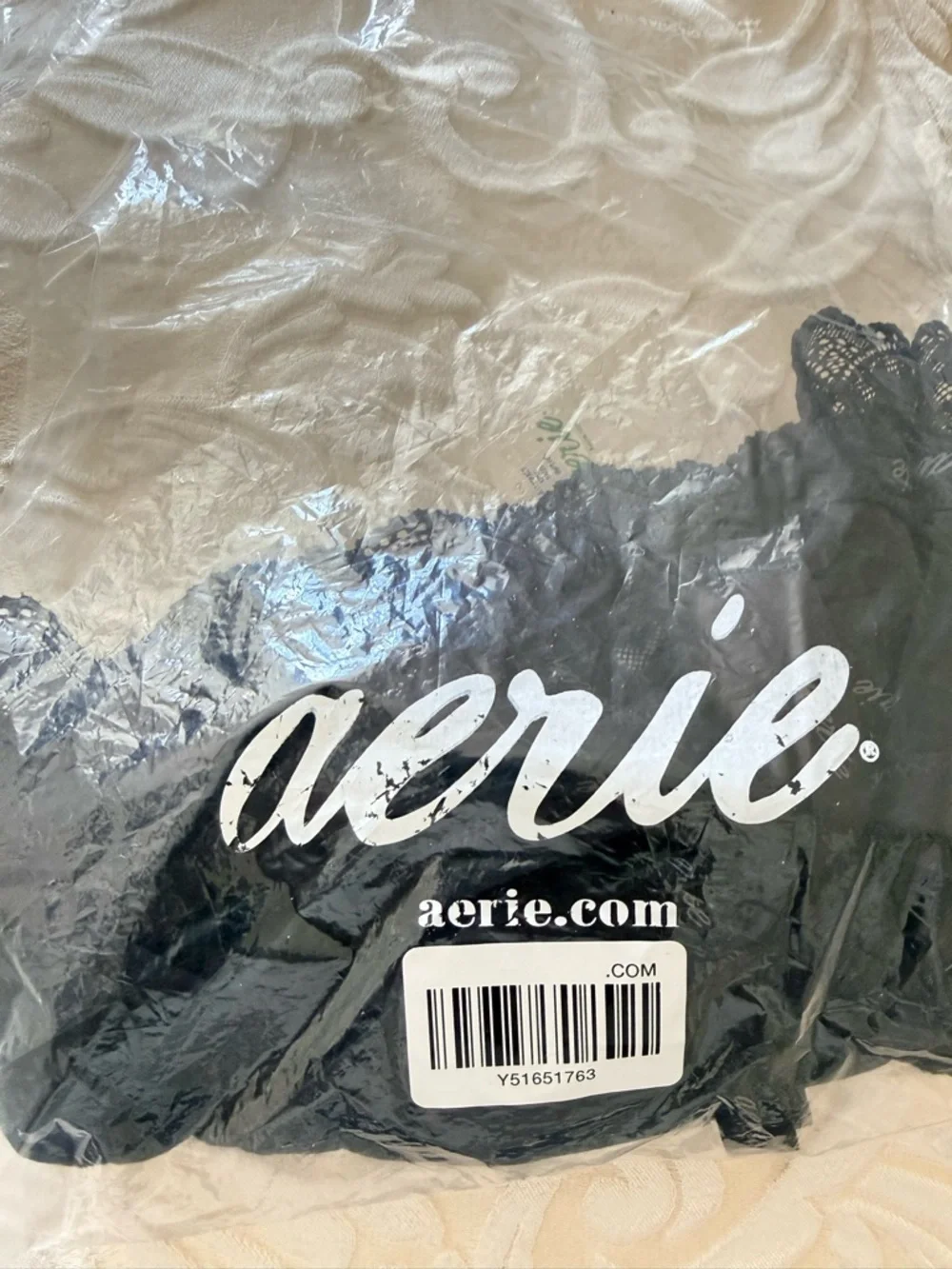 aerie Black Lace Bralette with Triple-Row Hooks US XL - Picture 6 of 6